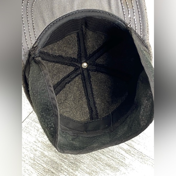 VTG P Caps USA Wool Hat Adult Large Ear Neck Flap Gray Black Preowned - Picture 16 of 16